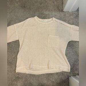 Boutique waffle knit loose top